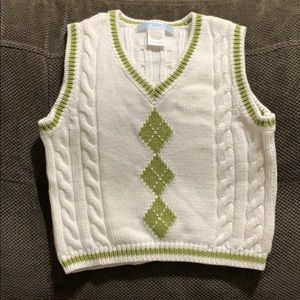 Janie and Jack Baby Boy Knit Cable Tennis Vest
